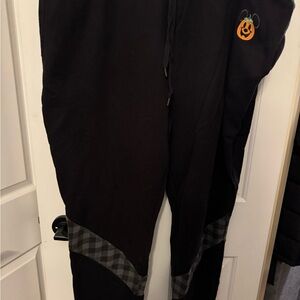 Disney Black Joggers with Mickey Pumpkin Patch